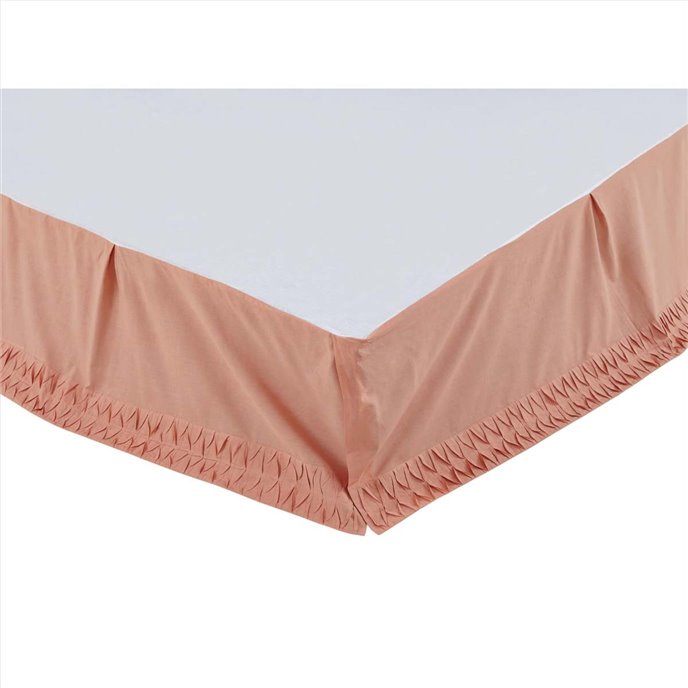 Adelia Apricot King Bed Skirt 78x80x16 Thumbnail