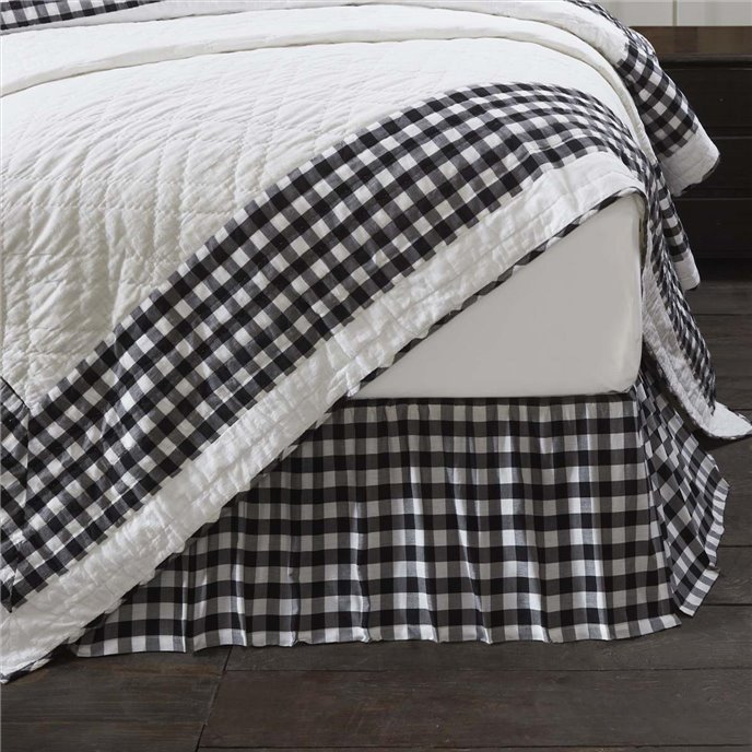 Annie Buffalo Black Check Queen Bed Skirt 60x80x16 Thumbnail