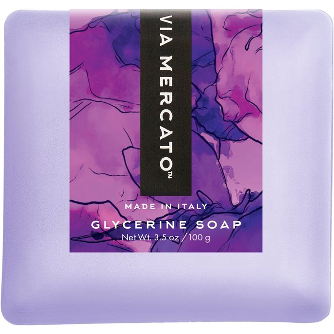 Via Mercato Bella Black Currant and Orange Blossoms Glycerine Soap - 100 g Thumbnail