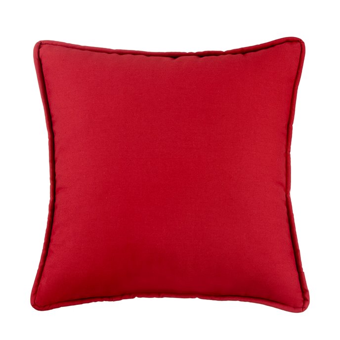 West Bay Solid Square Pillow - Red Thumbnail