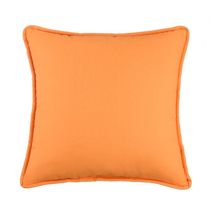 West Bay Solid Square Pillow - Tangerine Thumbnail