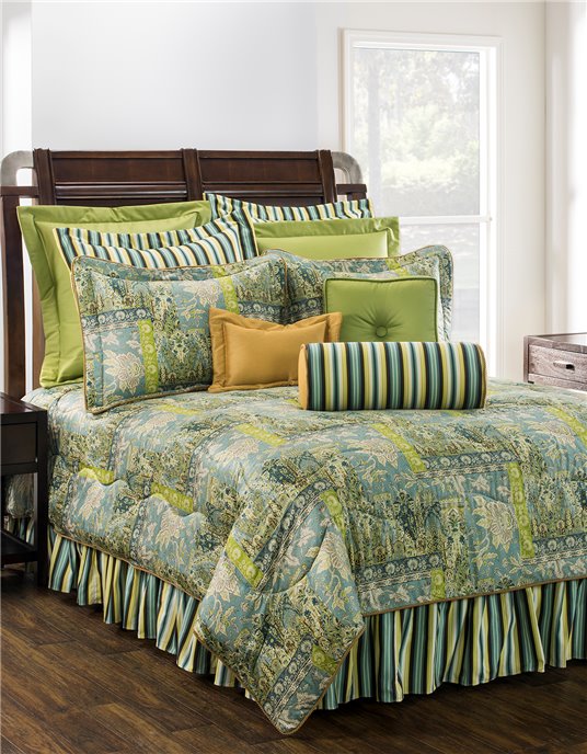 Tangier Full Comforter Set with 15" Drop Bed Skirt Thumbnail