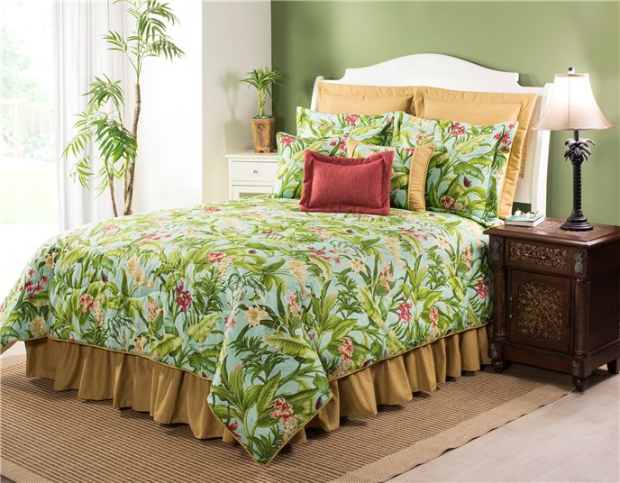 Wailea Coast Bloom Comforter Set-Queen with 15" Bedskirt Thumbnail