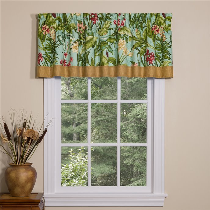 Wailea Coast Bloom Tailored Valance with Band Thumbnail