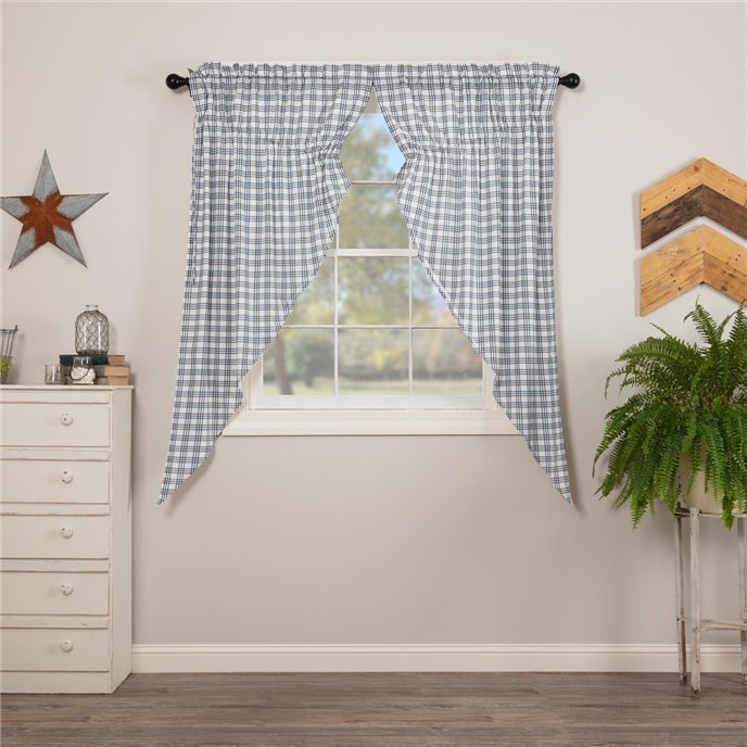 Sawyer Mill Blue Plaid Prairie Short Panel Set of 2 63x36x18 Thumbnail