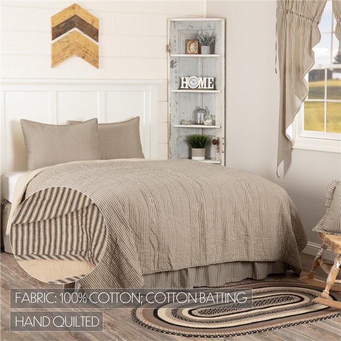 Rae Dunn ticking stripe quilt cheapest set