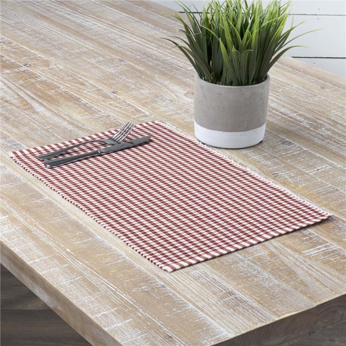 Tara Rust Ribbed Placemat Set of 6 12x18 Thumbnail