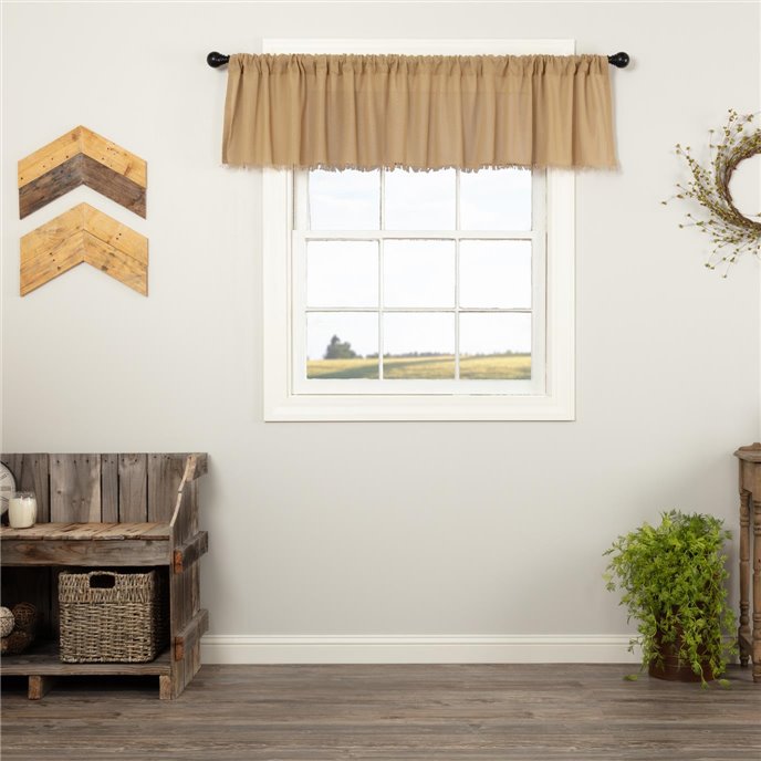 Tobacco Cloth Khaki Valance Fringed 16x90 Thumbnail