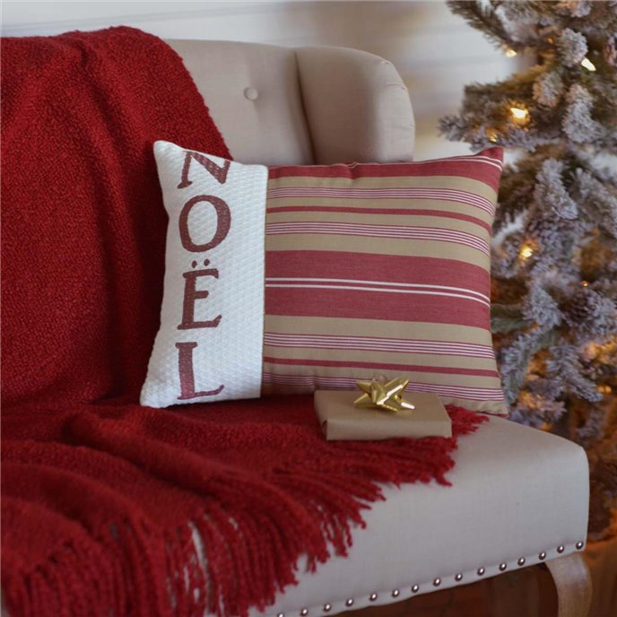 Vintage Stripe Noel Pillow 14x18 Thumbnail