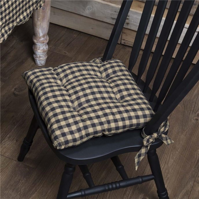 Black Check Chair Pad Thumbnail