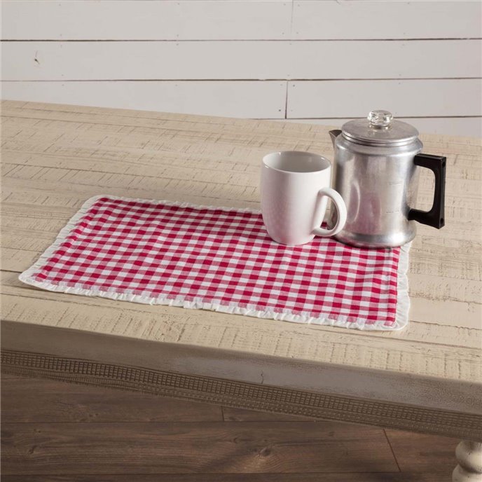 Emmie Red Placemat Set of 6 12x18 Thumbnail