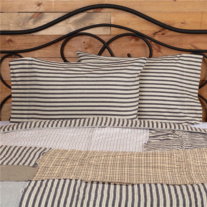 Ashmont Ticking Stripe Standard Pillow Case Set of 2 21x30 Thumbnail