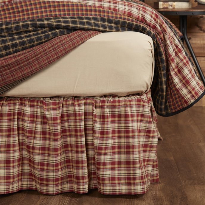 Beckham Plaid King Bed Skirt 78x80x16 Thumbnail