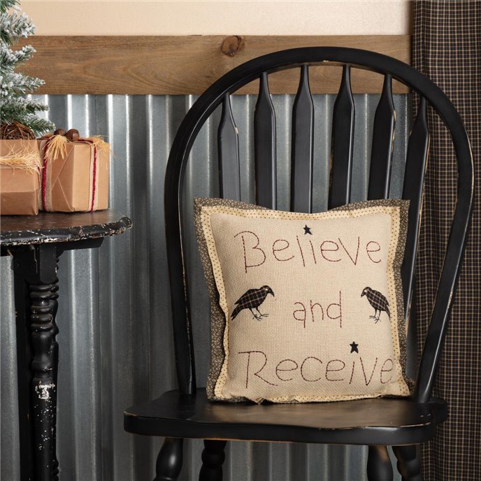 Kettle Grove Believe and Receive Pillow 12x12 Thumbnail