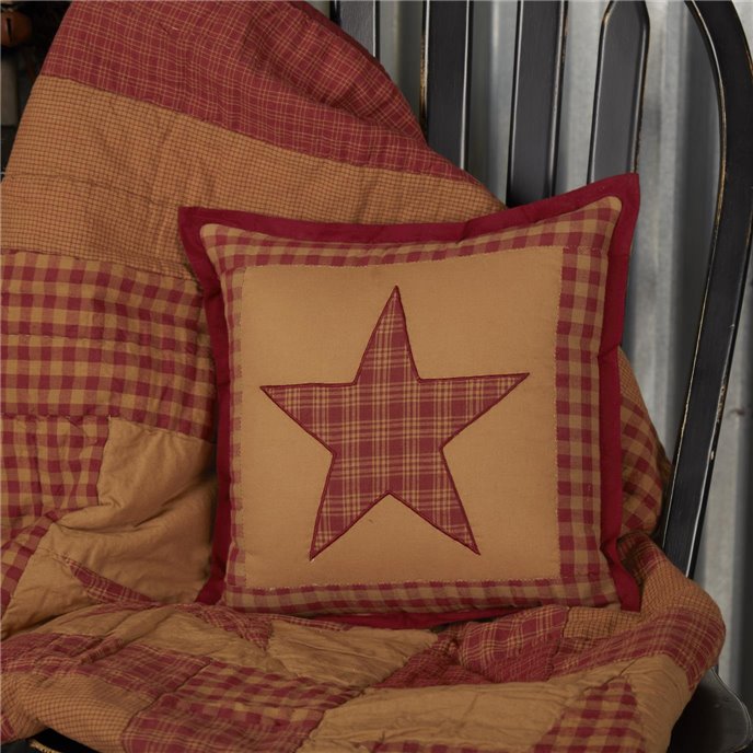 Ninepatch Star Quilted Pillow 12x12 Thumbnail