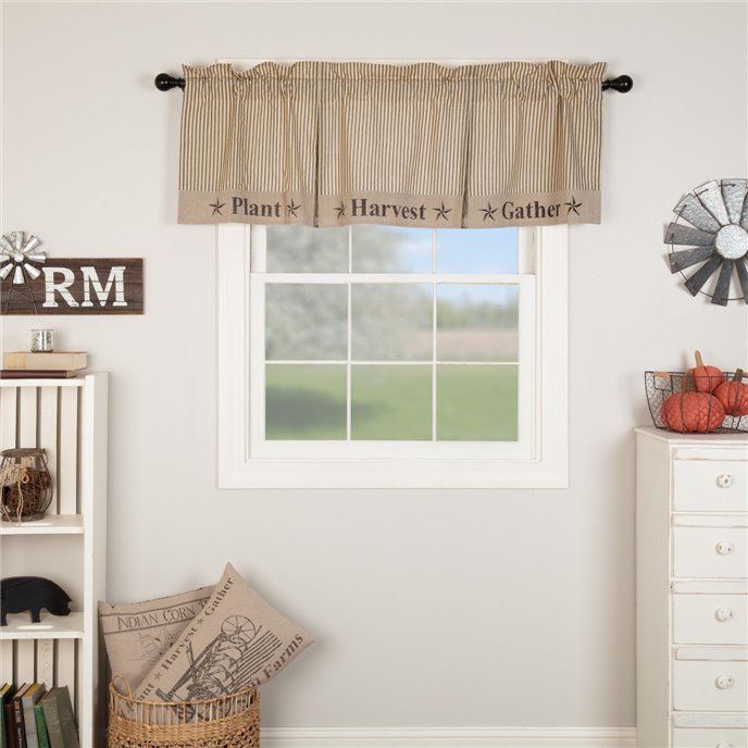 Sawyer Mill Charcoal Gather Valance 20x60 Thumbnail