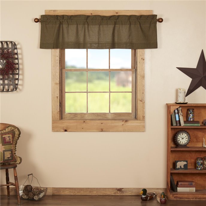 Tea Cabin Green Plaid Valance 16x60 Thumbnail