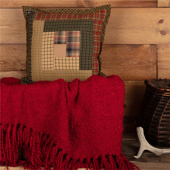 Tea Cabin Patch Pillow 12x12 Thumbnail