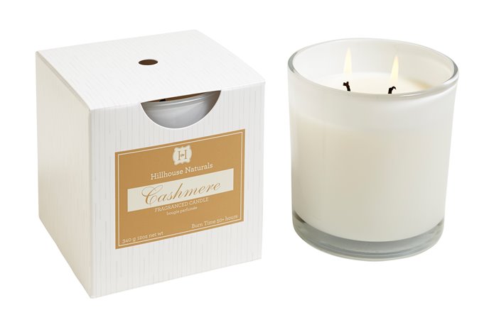 Cashmere 2 Wick Candle In White Glass 12 oz by Hillhouse Naturals Thumbnail