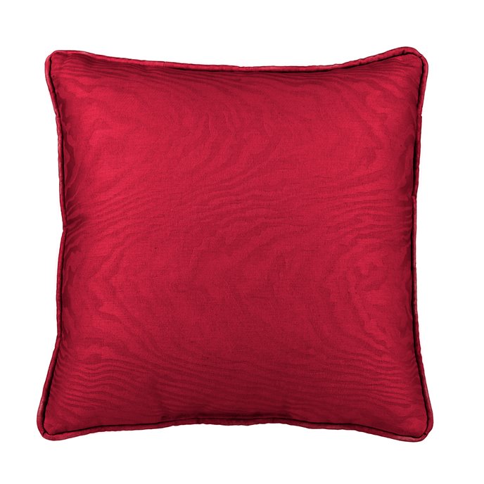 Red Moire Square Pillow Thumbnail