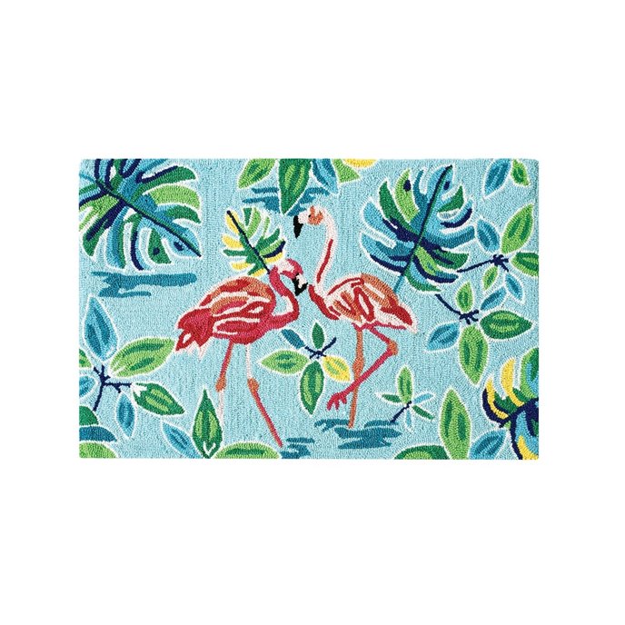 2 Flamingos Rug Thumbnail