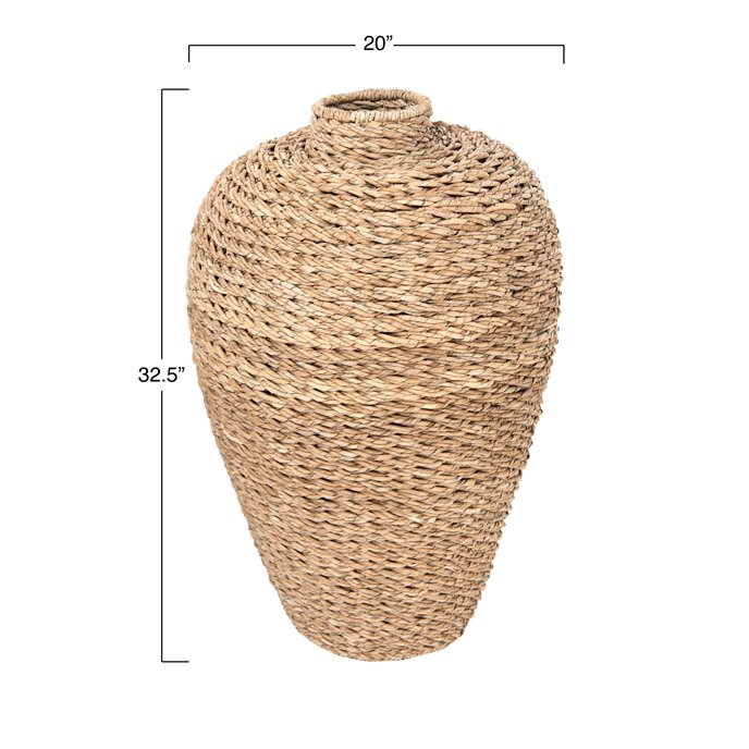 32"H Handwoven Seagrass Floor Vase by Creative Co-op