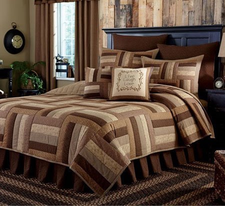 Shades of Brown Queen 3 Piece Quilt Set Thumbnail