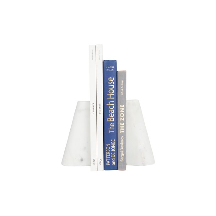 white marble bookends vintage palm