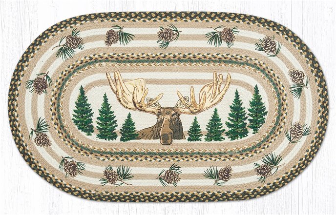 Bull Moose Oval Braided Rug 27"x45" Thumbnail