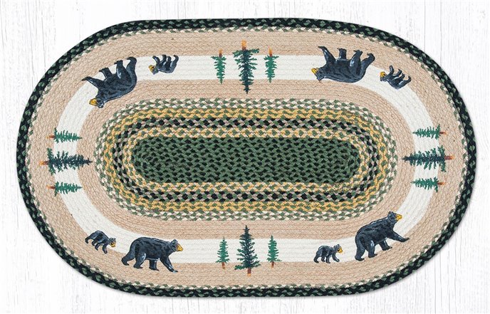 Bear Timbers Oval Braided Rug 27"x45" Thumbnail