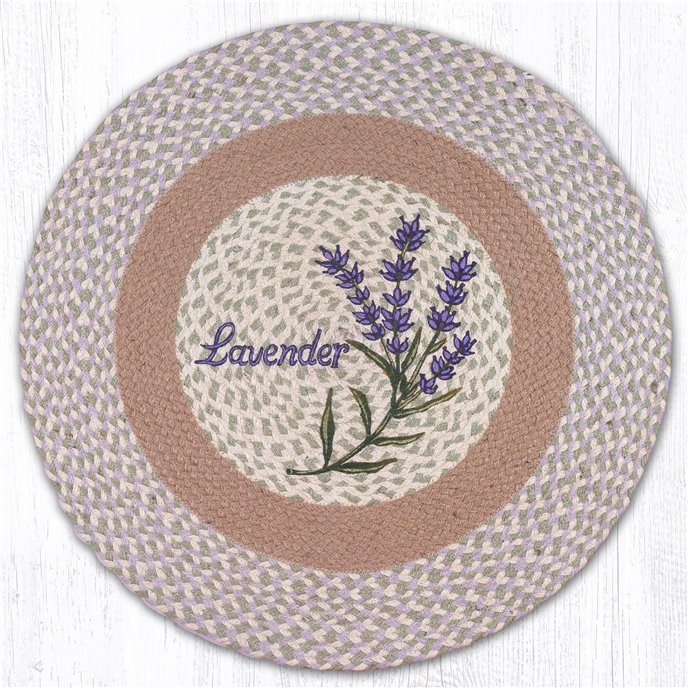 Lavender Round Braided Rug 27"x27" Thumbnail