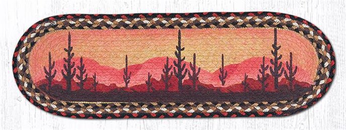 Desert Sunset Oval Braided Stair Tread 27"x8.25" Thumbnail