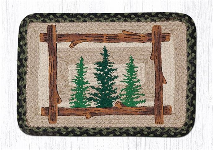 Tall Timbers Rectangular Printed Braided Table Runner 13"x36" Thumbnail