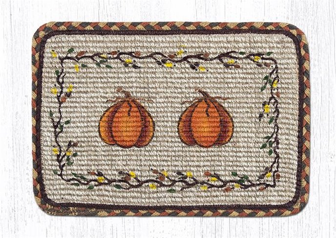 Harvest Pumpkin Wicker Weave Braided Table Runner 13"x36" Thumbnail