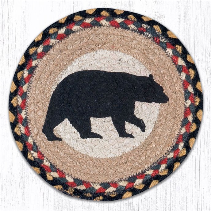 American Bear Printed Round Braided Trivet 10"x10" Thumbnail