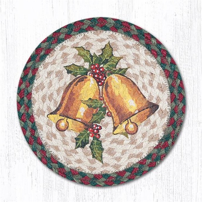 Holly Bell Printed Round Braided Trivet 10"x10" Thumbnail