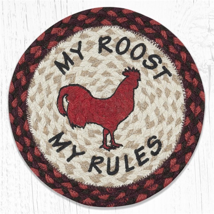 My Rules Printed Round Braided Trivet 10"x10" Thumbnail