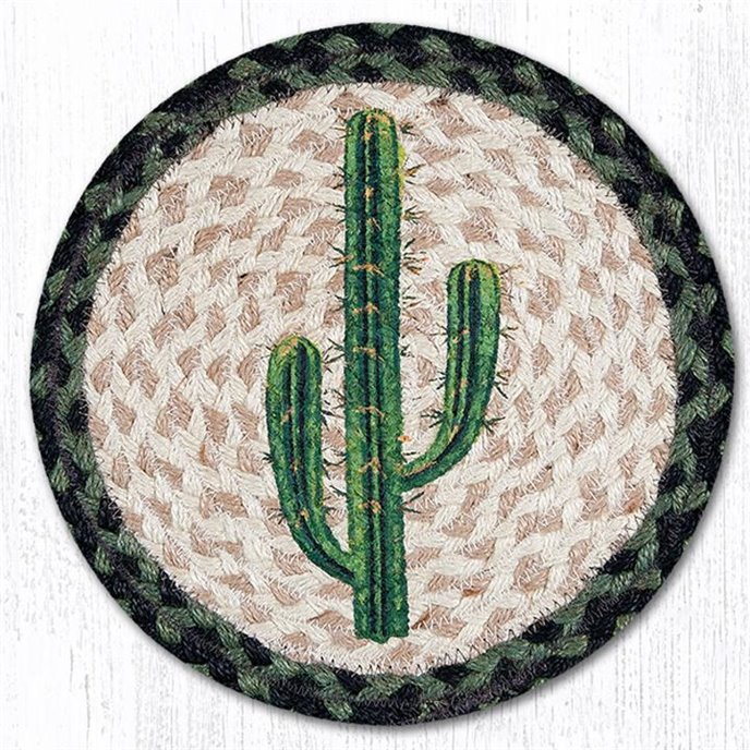 Saguaro Printed Round Braided Trivet 10"x10" Thumbnail