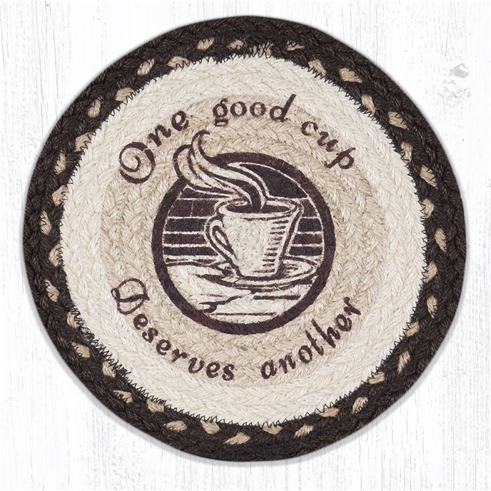 One Good Cup Printed Round Braided Trivet 10"x10" Thumbnail