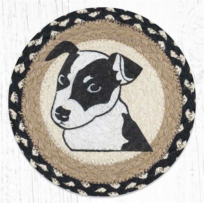 Puppy Love Printed Round Braided Trivet 10"x10" Thumbnail