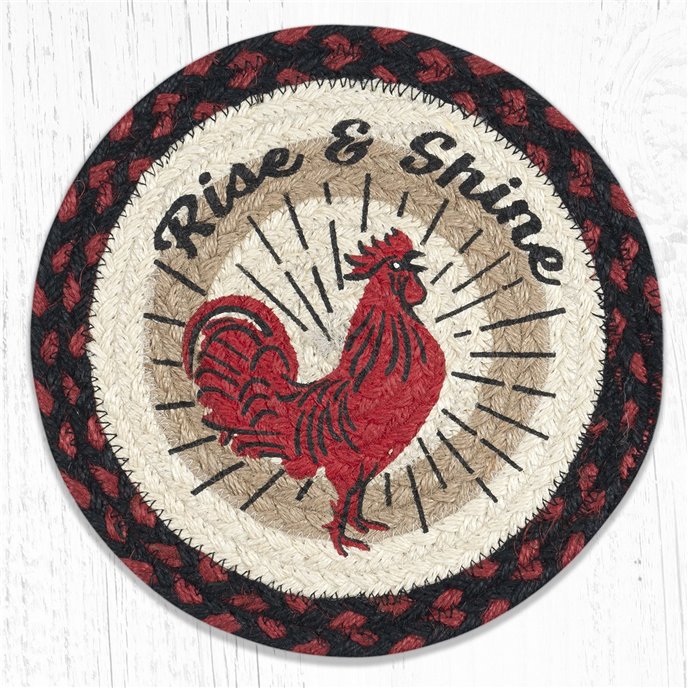 Rise & Shine Printed Round Braided Trivet 10"x10" Thumbnail