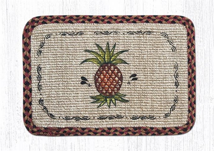 Pineapple Wicker Weave Braided Trivet 9"x9" Thumbnail