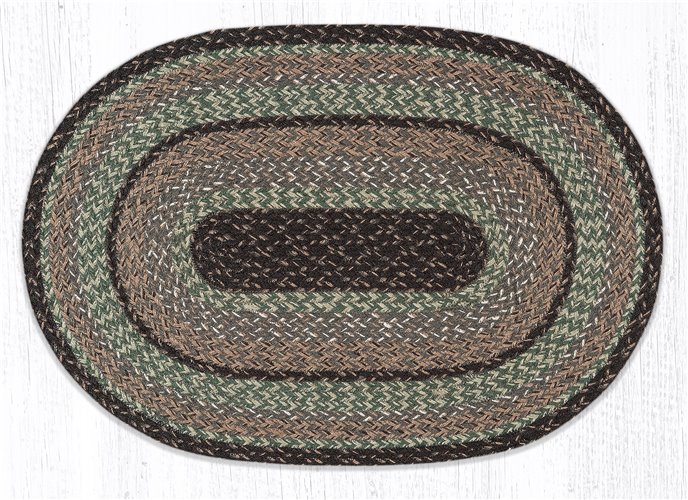 Moss Bark Oval Braided Rug 20"x30" Thumbnail