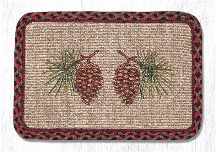 Pinecone Wicker Weave Braided Trivet 9"x9" Thumbnail