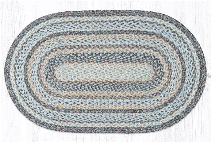 Denim Oval Braided Rug 27"x45" Thumbnail