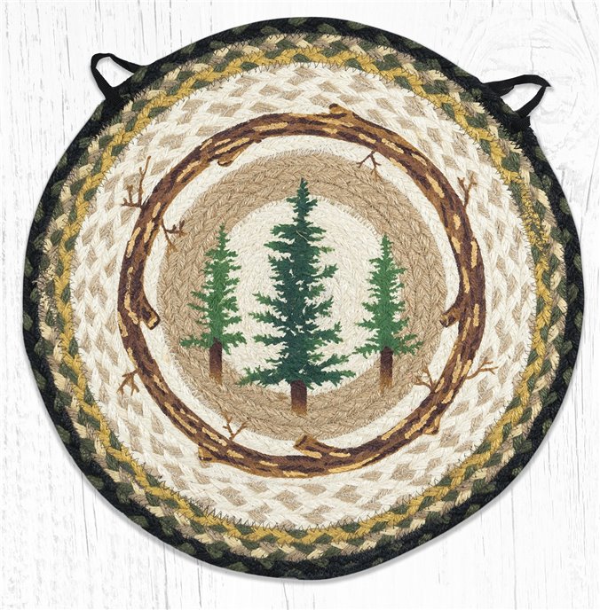 Tall Timbers Round Braided Chair Pad 15.5"x15.5" Thumbnail