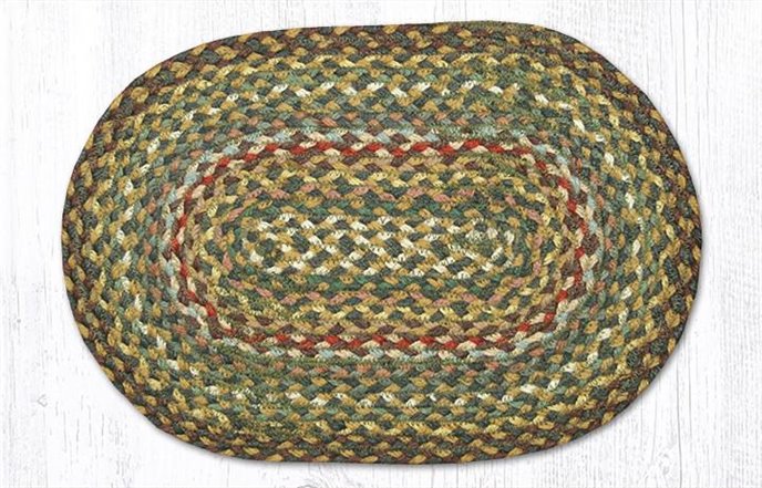 Fir/Ivory Oval Braided Swatch 10"x15" Thumbnail