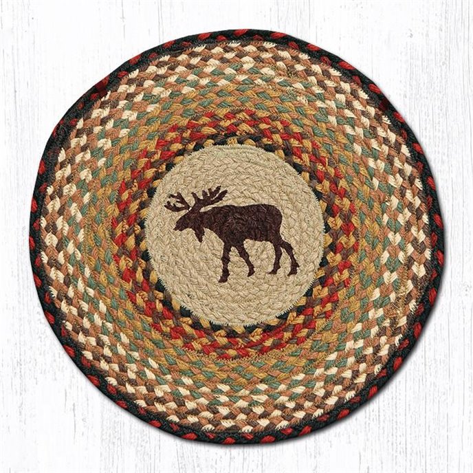 Moose Round Braided Chair Pad 15.5"x15.5" Thumbnail