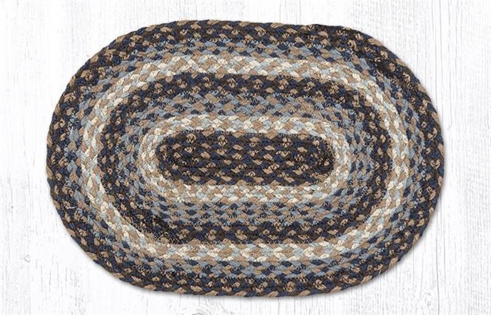 Blue Oval Braided Swatch 10"x15" Thumbnail