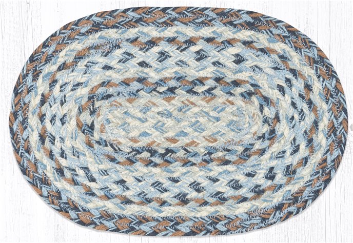 Denim Oval Braided Swatch 10"x15" Thumbnail